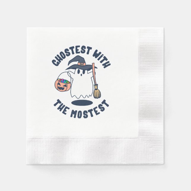 Servilleta De Papel Bruja Más Fantasmal Divertida (Anverso)
