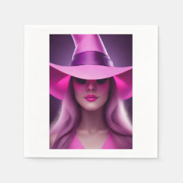 Servilleta De Papel bruja rosa