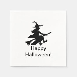 Servilleta De Papel Bruja Voladora - Feliz Halloween -