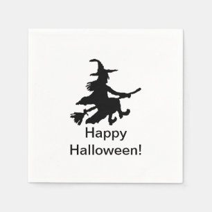 Servilleta De Papel Bruja Voladora - Feliz Halloween -