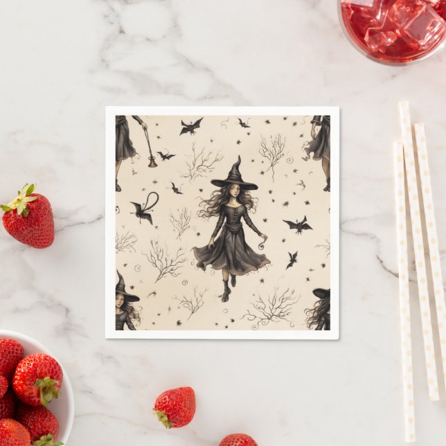 Servilleta De Papel Brujas murmuran Halloween (In situ)