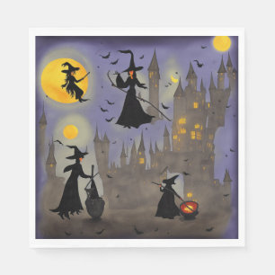 Servilleta De Papel Brujas Y Bats - Papel Ternera