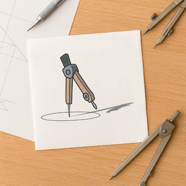 Servilleta De Papel Brújula de Dibujo Herramienta de Geometría (Subido por el creador)