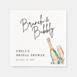 Servilleta De Papel Brunch and Bubbly Elegal Bridal Shower