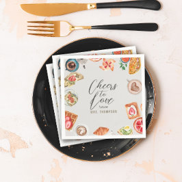 Servilleta De Papel Brunch Bridal Grayish Waffles Pancakes