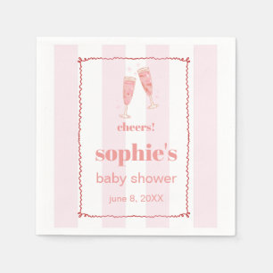 Servilleta De Papel Brunch & Bubbly Red And Pink Wavy