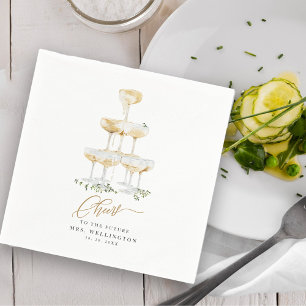 Servilleta De Papel Brunch Burbujeante Champán Verde Despedida de Solt
