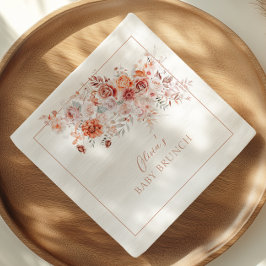 Servilleta De Papel Brunch de bebé floral boho