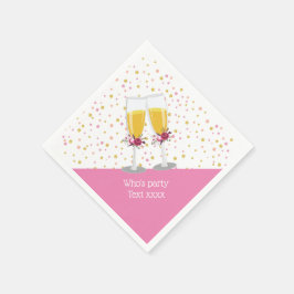 Servilleta De Papel Brunch de champán y Bubbly celebran cumpleaños