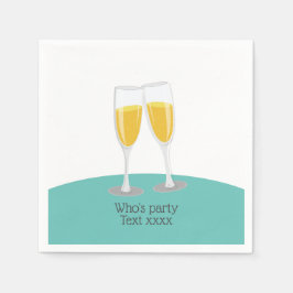 Servilleta De Papel Brunch de champán y Bubbly celebran cumpleaños