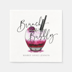Servilleta De Papel Brunch de cócteles y servilletas de burbujas