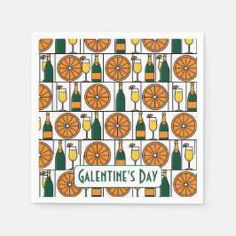 Servilleta De Papel Brunch de Galentines Day Mimosas Retro
