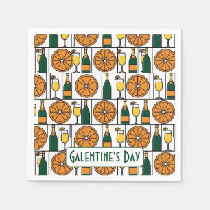 Servilleta De Papel Brunch de Galentines Day Mimosas Retro