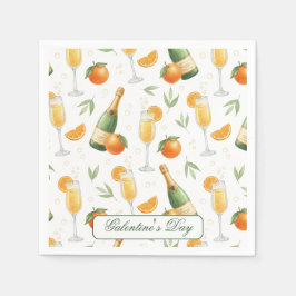 Servilleta De Papel Brunch de Galentines Día Mimosas Elegante