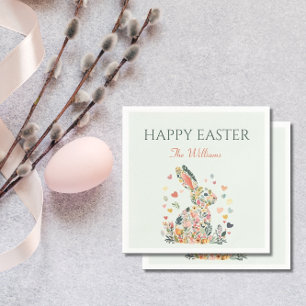 Servilleta De Papel Brunch de Pascua del Conejo Elegante