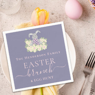 Servilleta De Papel Brunch de Pascua personalizado Conejito Lindo Caza