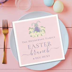 Servilleta De Papel Brunch de Pascua personalizado y búsqueda de huevo