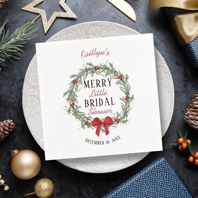 Servilleta De Papel Brunch Nupcial de Navidad Alegre (Subido por el creador)