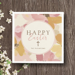 Servilleta De Papel Brunch religioso de Pascua Floral rosa moderno