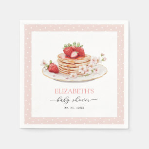 Servilleta De Papel Brunch rosa de fresa para bebé