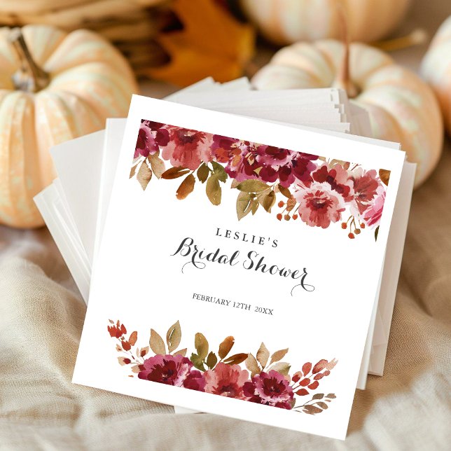 Servilleta De Papel Brunch rústico y ducha bucal de otoño (Subido por el creador)