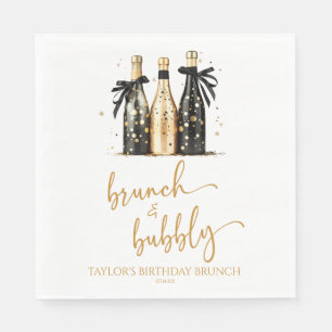 Servilleta De Papel Brunch y Bubbly Champagne Fiesta de brunch de cump