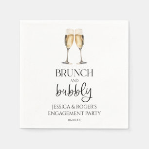 Servilleta De Papel Brunch y Bubbly Engagement Party Brunch