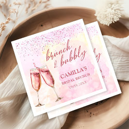 Servilleta De Papel Brunéi De Champagne Rosa Y Ducha De Brigada Buble