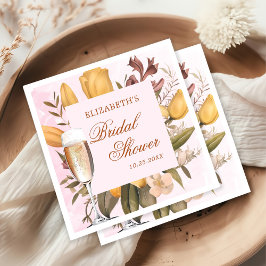 Servilleta De Papel Brunéi Floral Y Ducha De Novias De Buceo