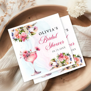 Servilleta De Papel Brunéi Floral Y Ducha De Novias De Buceo