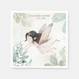 Servilleta De Papel Brunette Fairy Chica Baby Shower