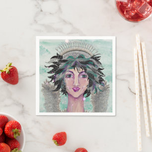 Servilleta De Papel Brunette Guardian Angel Magi Angelica