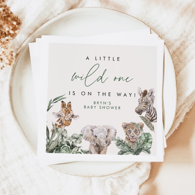 Servilleta De Papel BRYN Cute Jungle Safari Baby Baby Shower Animal (Subido por el creador)