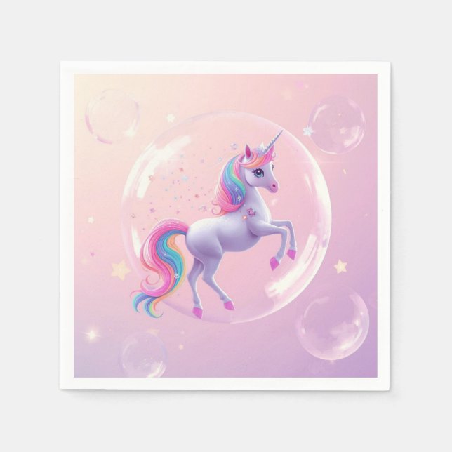 Servilleta De Papel Bubble Unicorn (Anverso)