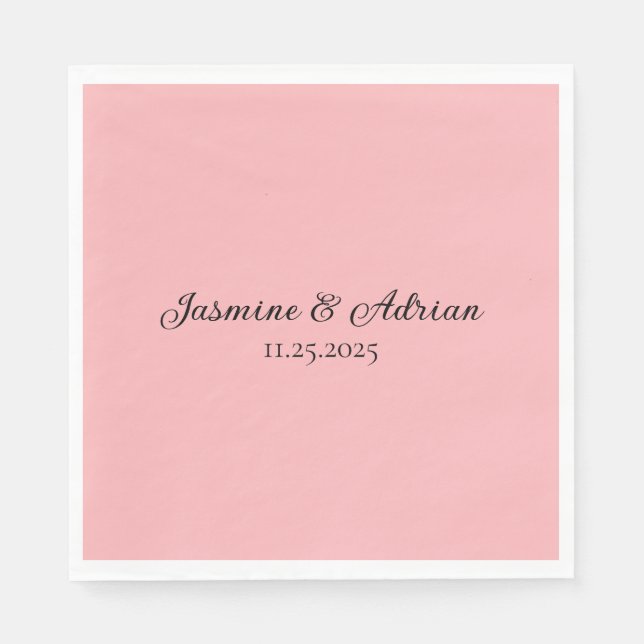 Servilleta De Papel Bubblegum Blush Wedding (Anverso)