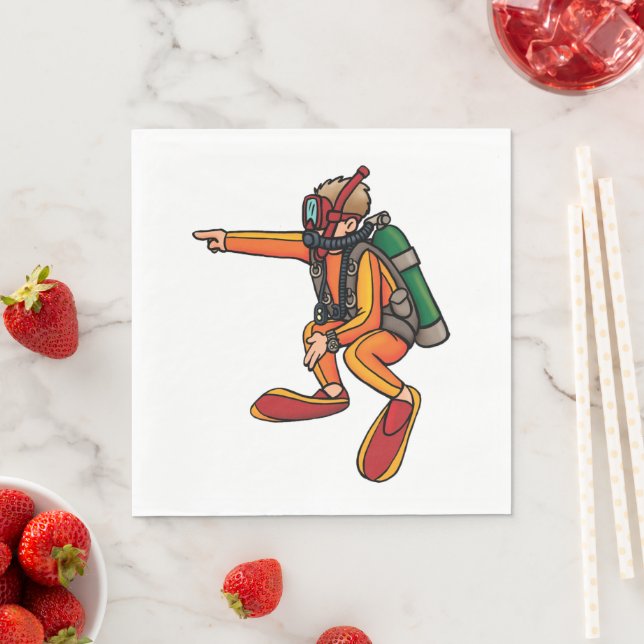 Servilleta De Papel Buceador de Scuba (In situ)