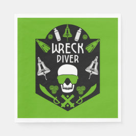 Servilleta De Papel Buceadores del mar de naufragios