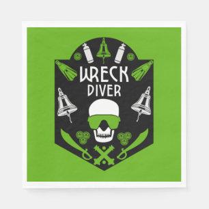 Servilleta De Papel Buceadores del mar de naufragios
