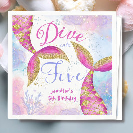 Servilleta De Papel Bucear en cinco Chicas rosado papel de quinto cump