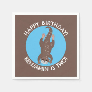 Servilleta De Papel Bucear nutria lindo personalizado personalizado cu
