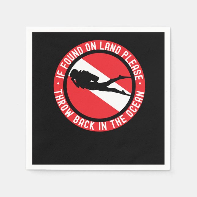 Servilleta De Papel Buceo Scuba Si Se Encuentra En La Tierra, Por Favo (Anverso)