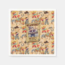 Servilleta De Papel Buckaroo Cowboy Birthday Boy foto con foto