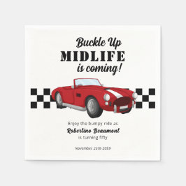 Servilleta De Papel Buckle Up Funny Midlife Car 50th Birthday