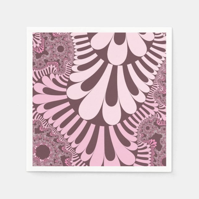 Servilleta De Papel Bucle rosa y Rosa (Anverso)