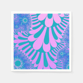 Servilleta De Papel Bucle rosa y Verde azulado