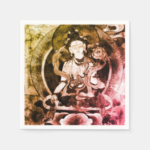 Servilleta De Papel Buda Chenrezing, Heruka Vintage, Tíbet (Fiesta)