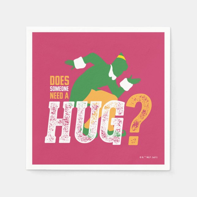 Servilleta De Papel Buddy the Elf | ¿Alguien necesita un abrazo? (Anverso)