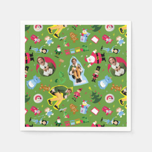 Servilleta De Papel Buddy the Elf and Navidades Icons Pattern