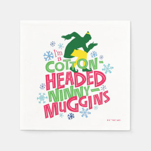 Servilleta De Papel Buddy the Elf   Cabecera de algodón Ninny-Muggins