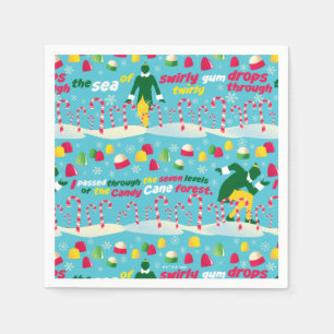 Servilleta De Papel Buddy the Elf Candy Pattern